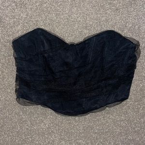 Zara Bustier Mesh Corset Crop Top
